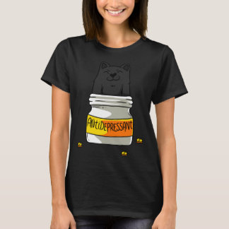 Camiseta Gatos Antidepresivos Amante de Gatitos Dueño de An