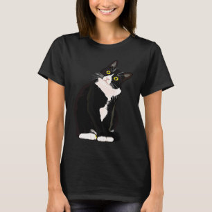 Camiseta Gatos Antiguos Cara Gatos Negros y Blancos para Ho
