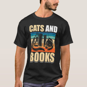 Camiseta Gatos Antiguos Y Libros Leyendo Bibliófilo