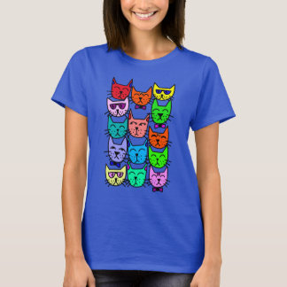 Camiseta Gatos arcoiris