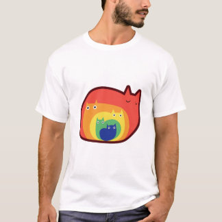 Camiseta Gatos Arcoíris