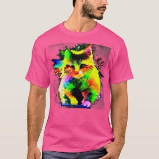 Camiseta Gatos arcoiris