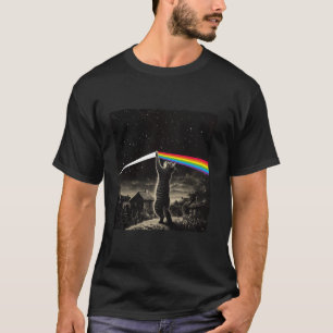 Camiseta Gatos Arcoíris Luz Frío Prisma Ciencia Espectral H