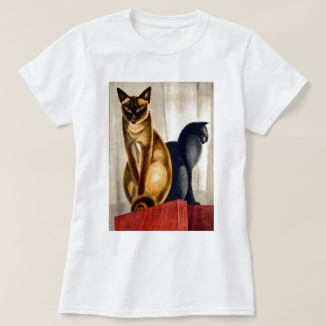 Camiseta Gatos Art Deco (Diseño del anverso)