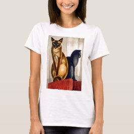 Camiseta Gatos Art Deco