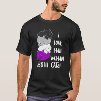 Camiseta Gatos asexuales amo hombre mujer Ace Kitty asexual