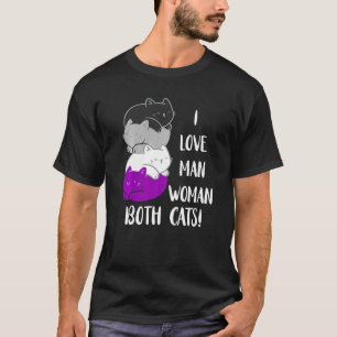 Camiseta Gatos asexuales Que Amo A La Mujer Ace Kitty Asexu