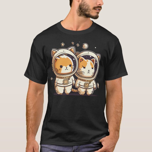 Camiseta Gatos astronautas-01 (Anverso)