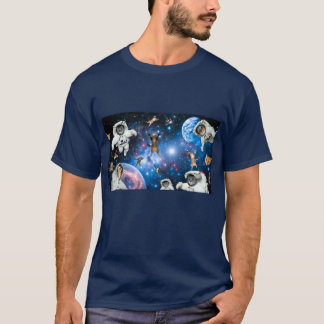 Camiseta Gatos astronautas en el espacio