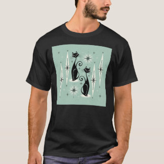 Camiseta Gatos atómicos retro de carne MC en fotos de menta