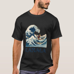 Camiseta Gatos azules para olas de surf en el gato Kamala