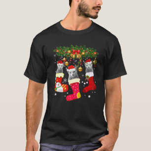 Camiseta Gatos Azules Rusos En Navidades Muestran Azul Ruso