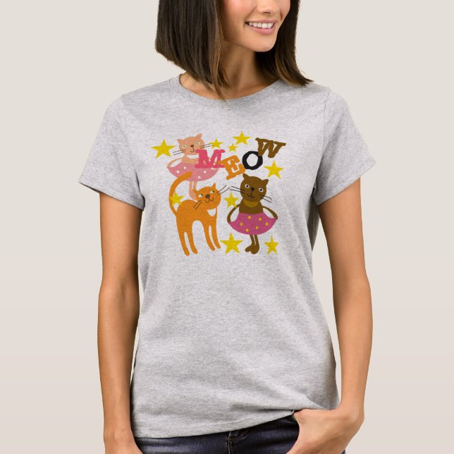 Camiseta Gatos bailando (Anverso)