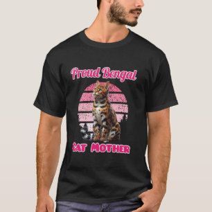 Camiseta Gatos Bengal ORGULLOSA MADRE GATO BENGALÍ Divertid