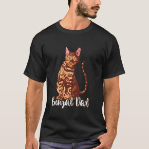 Camiseta Gatos Bengal PADRE BENGAL Dueño de gato bengalí 