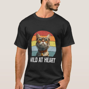 Camiseta Gatos Bengal SALVAJES DE CORAZÓN Amantes de Gatos