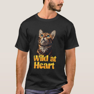 Camiseta Gatos Bengal SALVAJES DE CORAZÓN Propietarios de G