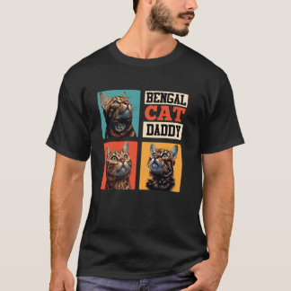 Camiseta Gatos bengalíes Gato Bengala DAD BENGAL Padre DADD