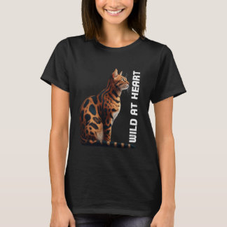 Camiseta Gatos Bengalíes SALVAJES EN EL CORAZÓN Gatos Benga
