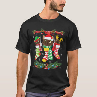 Camiseta Gatos birmanos en el interior de Noel Socks Feliz 