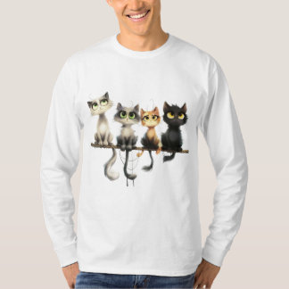 CAMISETA GATOS BLANCOS