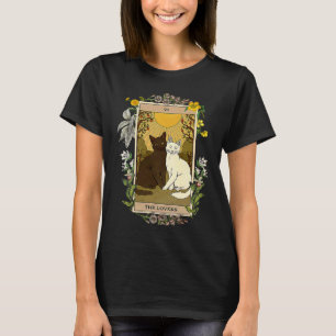 Camiseta Gatos blancos negros lindos la carta del tarot mís