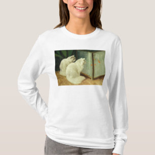 Camiseta Gatos blancos que miran el Goldfish