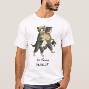 Camiseta Gatos bodas - Personalizar recién casado