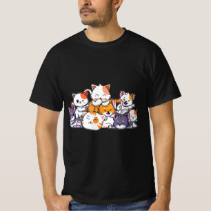 Camiseta Gatos bonitos Anime Kawaii Japonés Otaku Neko Gift
