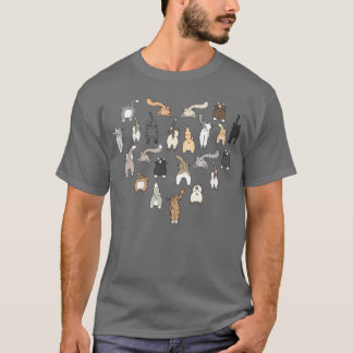 Camiseta Gatos Buttaholny Gracioso Gato Butt Loco Gato Rega