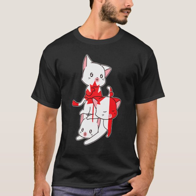 Camiseta Gatos Canadá Canadienses Canadá (Anverso)
