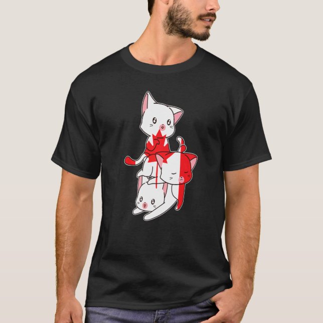 Camiseta Gatos Canadá Canadienses Canadá (Anverso)