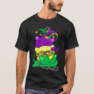 Camiseta Gatos Carnaval de Mardi Gras Hombres Mujeres Niños