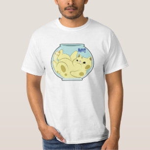 Camiseta Gatos - Cat In A Fishbowl dice hola