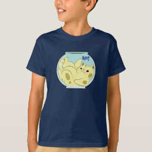 Camiseta Gatos - Cat In A Fishbowl dice hola