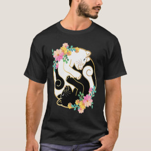 Camiseta Gatos chinos Yin y Yang lindos y adorables  Gato