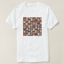 Camiseta Gatos Coloridos Digitales Pixelados