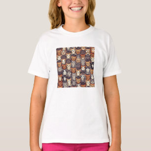 Camiseta Gatos Coloridos Digitales Pixelados