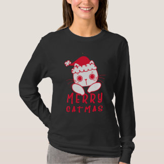Camiseta Gatos Con Sombrero De Santa Feliz Catmas Gato Navi