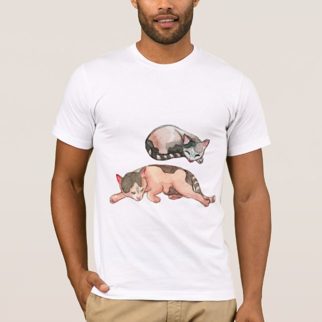 Camiseta Gatos con sueño (Anverso)