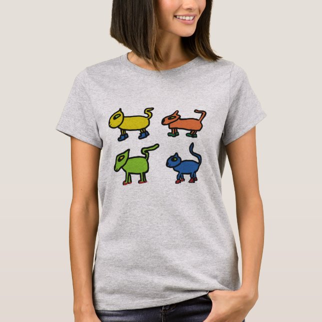 Camiseta Gatos Con Zapatos (Anverso)