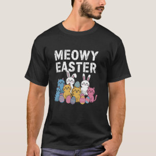 Camiseta Gatos Conejo Pascua Mujeres Mascota Animal Primave