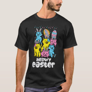 Camiseta Gatos conejos de Pascua Meowy Animal Primaveral Ma