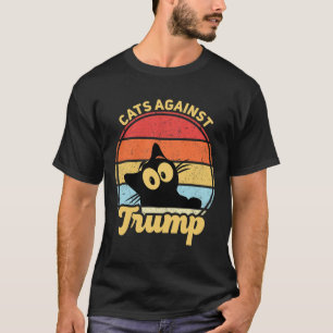 Camiseta Gatos contra las divertidas elecciones de Trump co