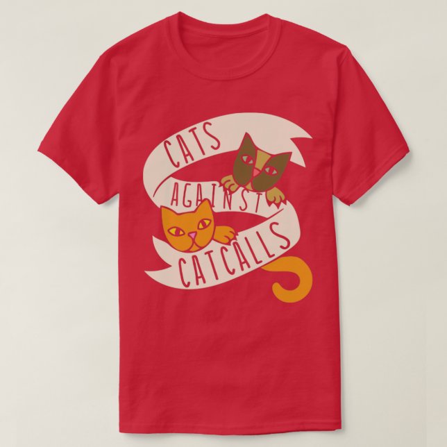 Camiseta Gatos contra las llamadas3 (Diseño del anverso)