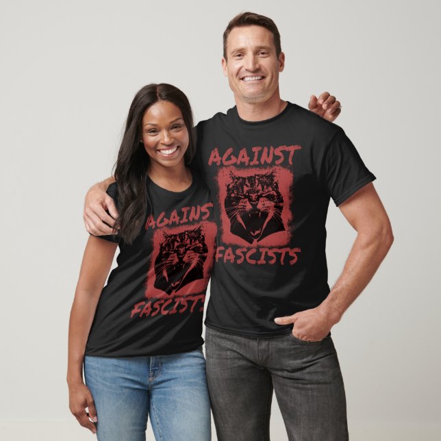 Camiseta Gatos contra los fascistas. (Unisexo)