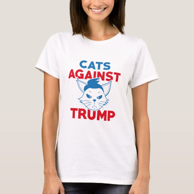 Camiseta Gatos contra Trump (Anverso)