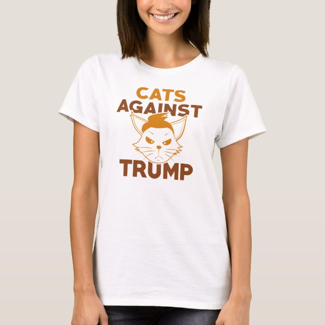 Camiseta Gatos contra Trump (Anverso)