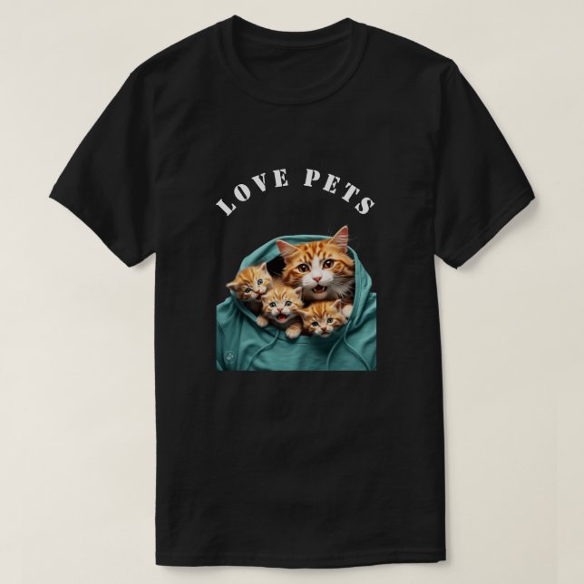 Camiseta Gatos cortos (Diseño del anverso)