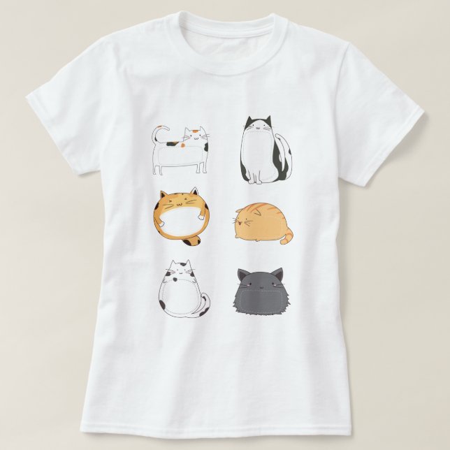 Camiseta Gatos cortos (Diseño del anverso)